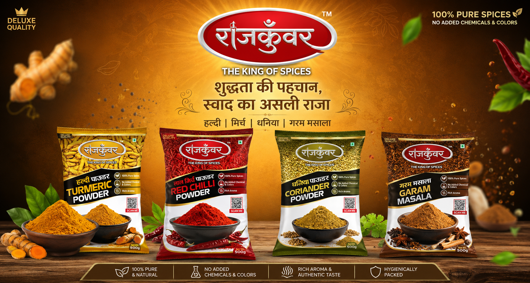 Vibrant spice field
